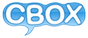 speech bubble button saying CBOX