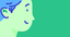 banner of stylized smiling person